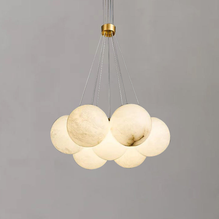 Alabaster Globe Pendant Light Fixtures, Hanging Ceiling Light for Living Room and Dining Room | Homevator