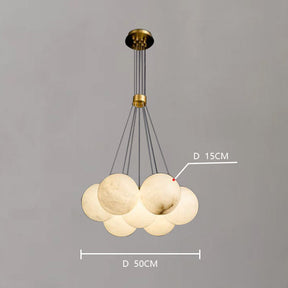 Alabaster Globe Pendant Light Fixtures, Hanging Ceiling Light for Living Room and Dining Room | Homevator