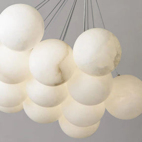 Alabaster Globe Pendant Light Fixtures, Hanging Ceiling Light for Living Room and Dining Room | Homevator