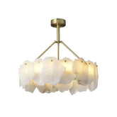 Round Alabaster Chandelier for Dining Room and Living Room | Homevator