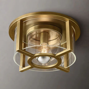 Outdoor Bass Round Flush Mount Ceiling Light | Homevator