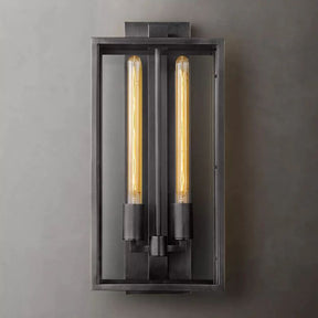 Bianca Outdoor Square Lantern Wall Sconce 21"