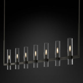 Felix Blown Glass Linear Chandelier 59"