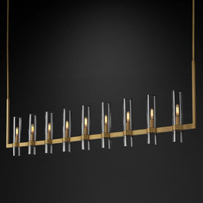 Felix Blown Glass Linear Chandelier 71"