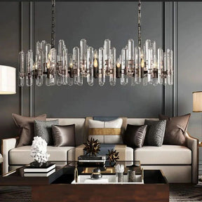 Natalia Prism Linear Chandelier 72"