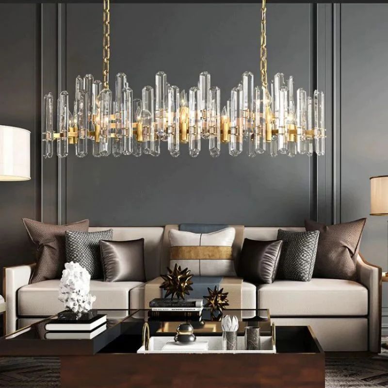 Natalia Prism Linear Chandelier 72"