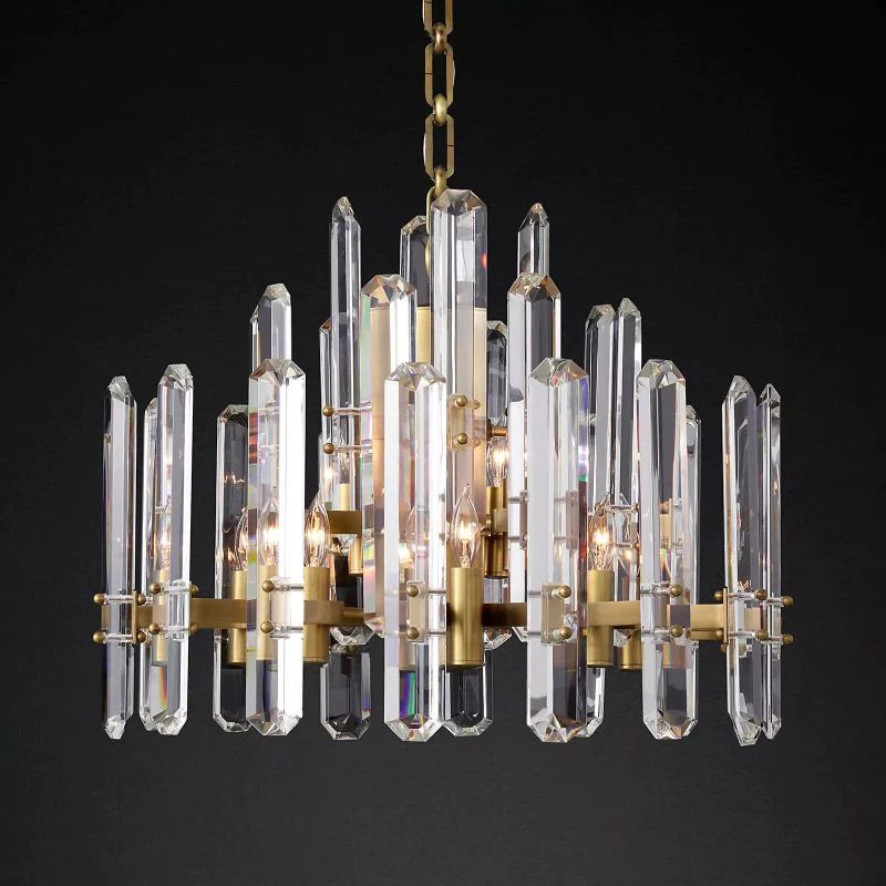 Natalia Prism Round Chandelier 24"