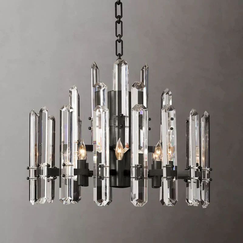 Natalia Prism Round Chandelier 24"