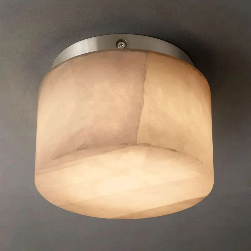 Alabaster Round Flush Mount Ceiling Light 6"10"14" | Homevator