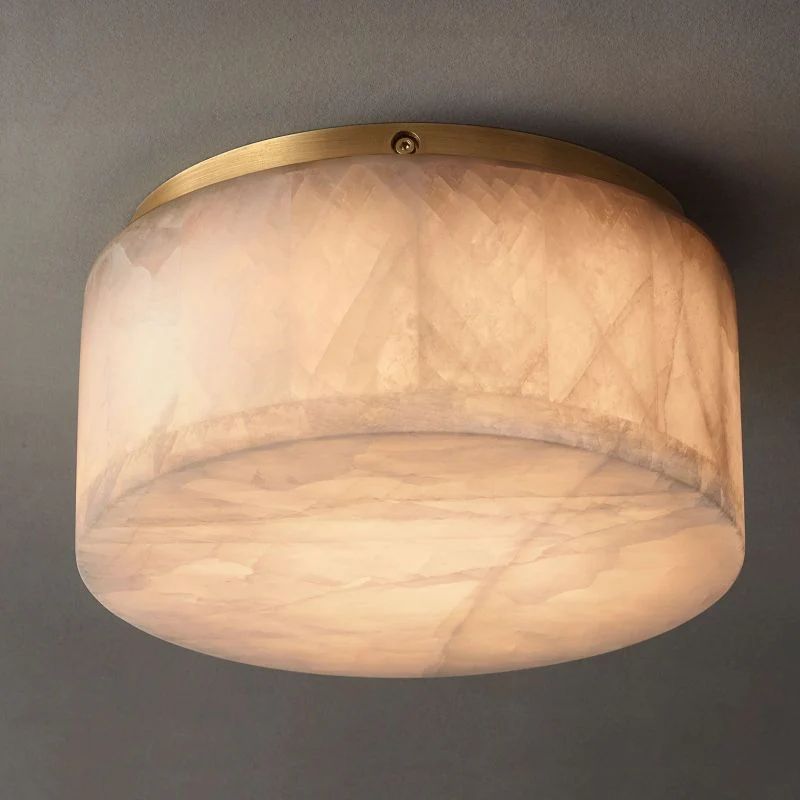 Alabaster Round Flush Mount Ceiling Light 6"10"14" | Homevator