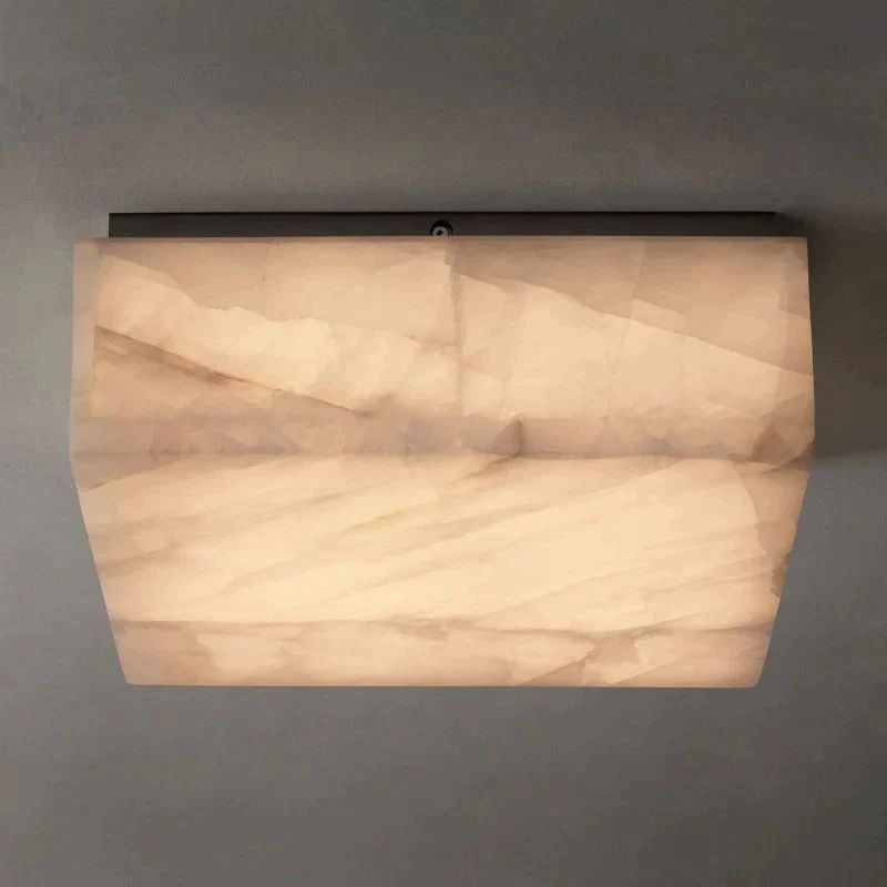 Alabaster Square Flush Mount Ceiling Light 6"10"14" | Homevator