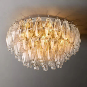 Chara Clear Glass Flush Mount Ceiling Light 22" | Homevator