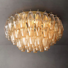 Chara Clear Glass Flush Mount Ceiling Light 22" | Homevator