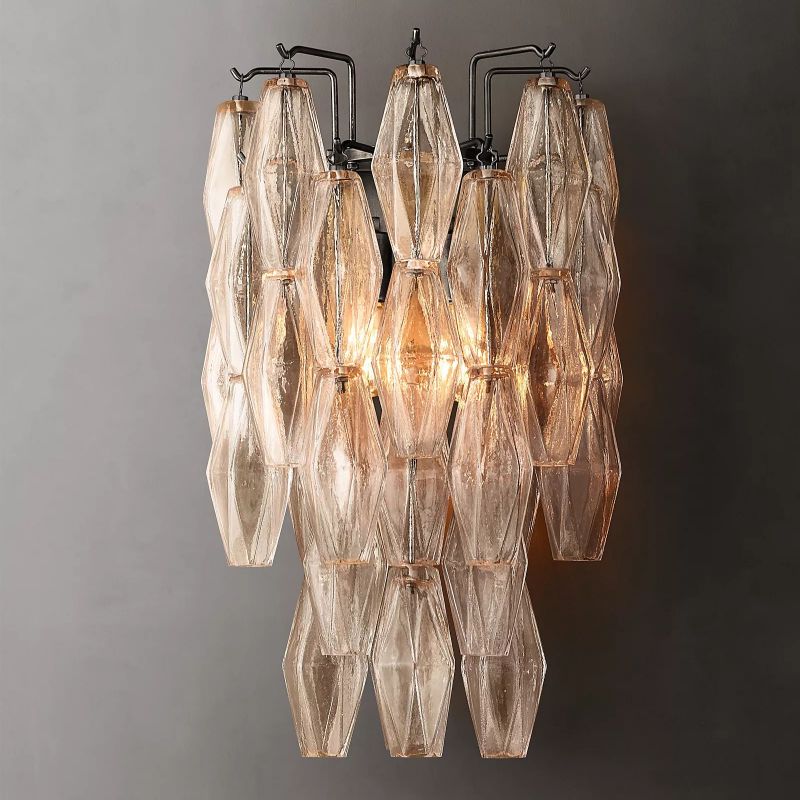 Chara Clear Glass Short Wall Sconce