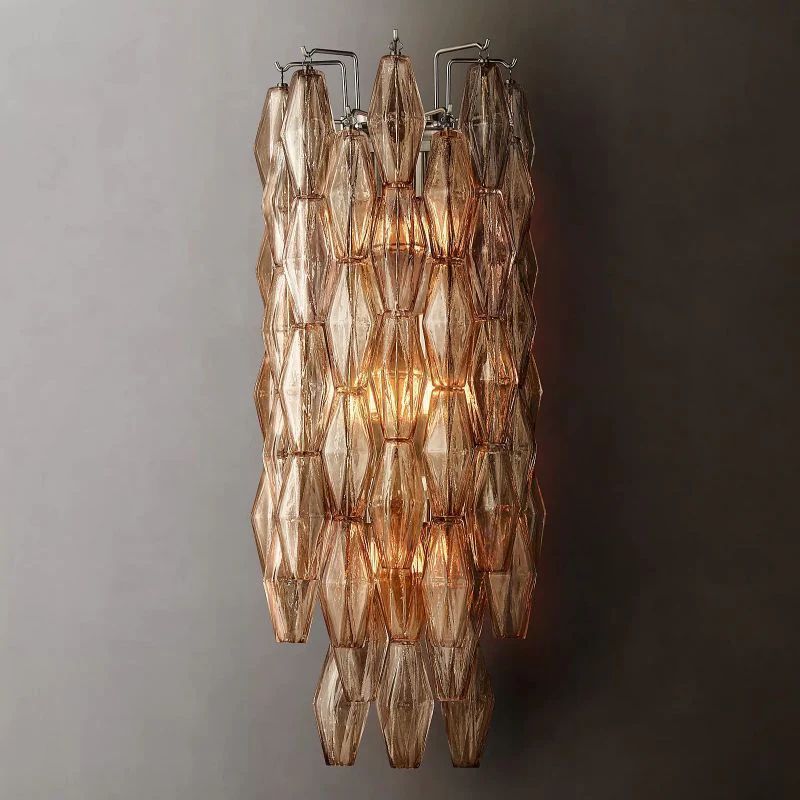 Chara Smoke Glass Grand Wall Sconce