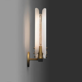 Alen Double White Glass Wall Sconce, Wall Lamps for Bedroom