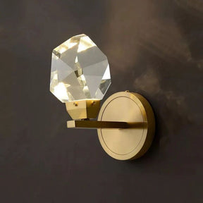 Dazzle Faceted Crystal Prisms Short Wall Sconce