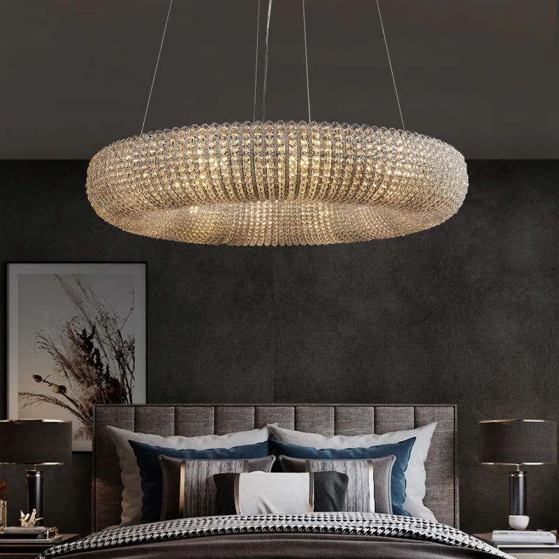 Halo Crystal Round LED Chandelier 32"