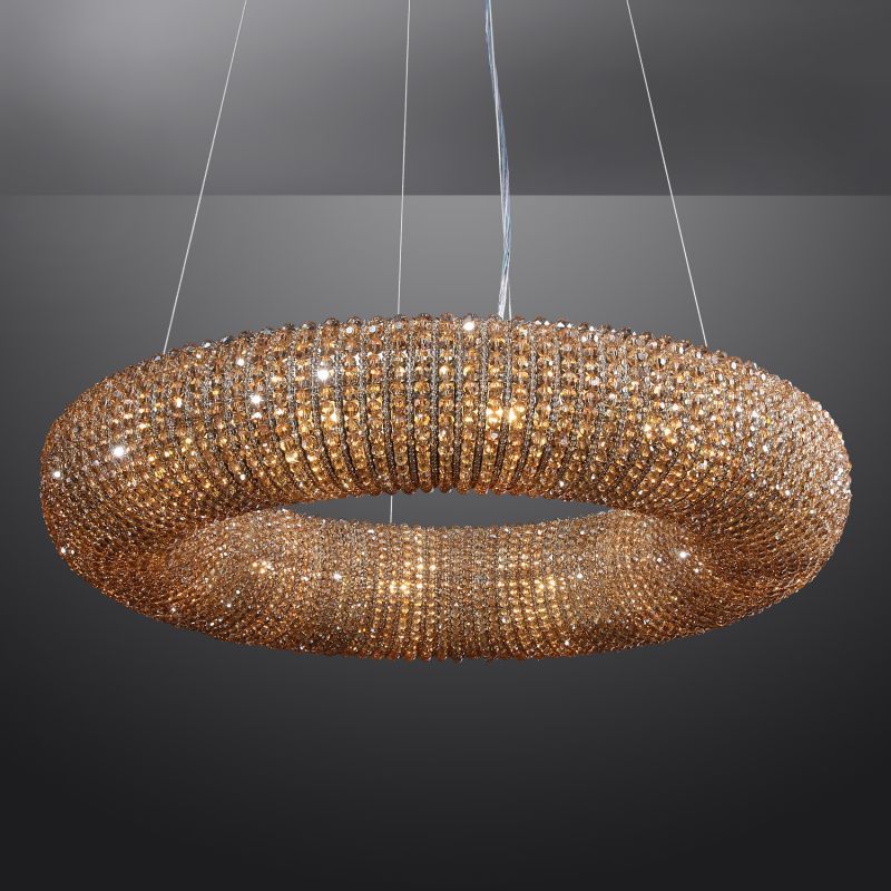 Halo Crystal Round LED Chandelier 41"