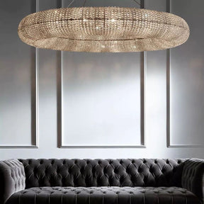 Halo Crystal Round LED Chandelier 59"