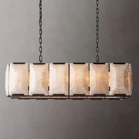 Huxley Calcite Alabaster Rectangular Chandelier 42"