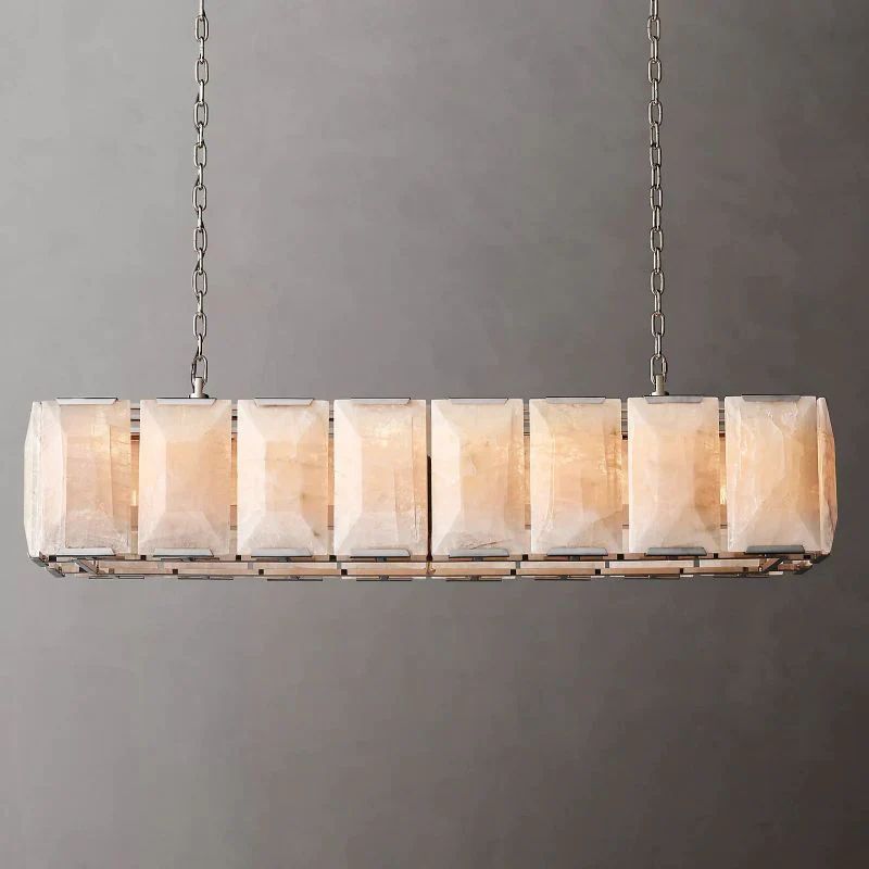 Huxley Calcite Rectangular Chandelier 54"