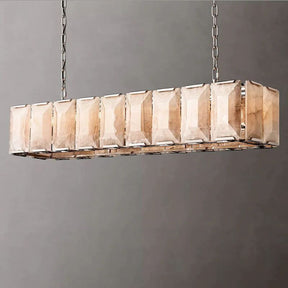 Huxley Calcite Rectangular Chandelier 62"