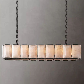 Huxley Calcite Rectangular Chandelier 62"