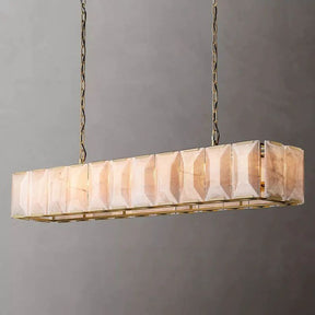 Huxley Calcite Rectangular Chandelier 74"