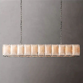 Huxley Calcite Rectangular Chandelier 74"