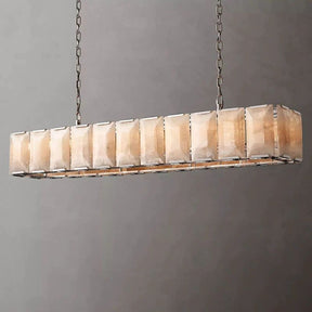 Huxley Calcite Rectangular Chandelier 74"