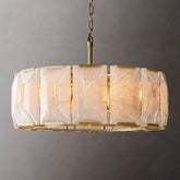 Huxley Calcite Alabaster Round Chandelier 31"