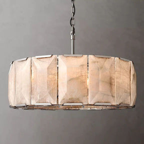 Huxley Calcite Alabaster Round Chandelier 31"