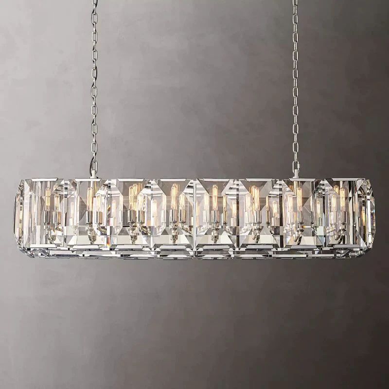 Huxley Crystal Rectangular Chandelier 54"