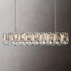 Huxley Crystal Rectangular Chandelier 62"