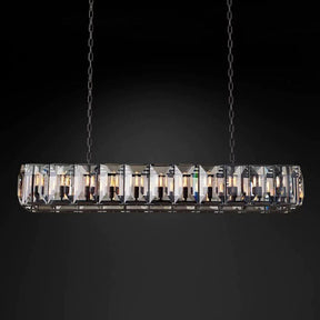 Huxley Crystal Rectangular Chandelier 74"