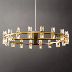 Wine-Glass Modern Round Crystal Chandelier for Living Room 36" | Homevator