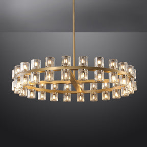 Wine-Glass Modern Round Crystal Chandelier for Living Room 48" | Homevator