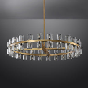 Wine-Glass Modern Round Crystal Chandelier for Living Room 48" | Homevator