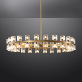 Wine-Glass Modern Round Crystal Chandelier for Living Room 48" | Homevator