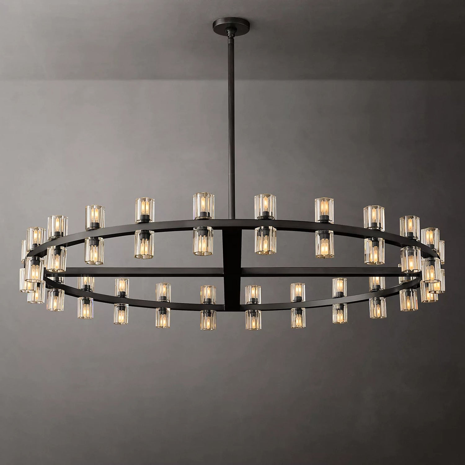 Wine-Glass Modern Round Crystal Chandelier for Living Room 48" | Homevator