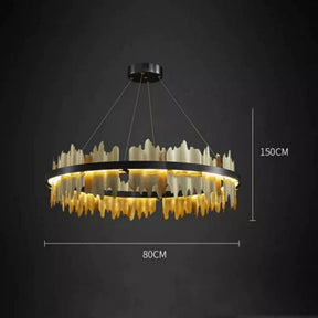 Kieran Modern Sculpture Round Chandelier