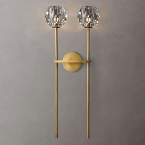 Cristal Clear Glass Double Grand Wall Sconce | Homevator