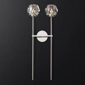 Cristal Clear Glass Double Grand Wall Sconce | Homevator