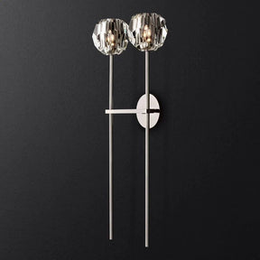 Cristal Clear Glass Double Grand Wall Sconce | Homevator