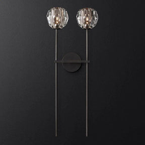 Cristal Clear Glass Double Grand Wall Sconce | Homevator