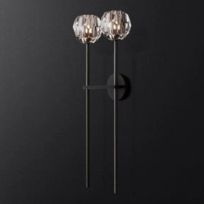 Cristal Clear Glass Double Grand Wall Sconce | Homevator