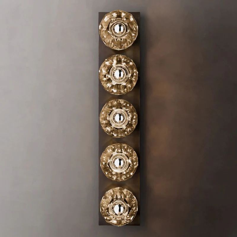 Cristal Clear Glass Double Grand Wall Sconce Clear Glass Linear Grand Wall Sconce