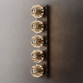 Cristal Clear Glass Double Grand Wall Sconce Clear Glass Linear Grand Wall Sconce