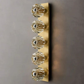 Cristal Clear Glass Double Grand Wall Sconce Clear Glass Linear Grand Wall Sconce